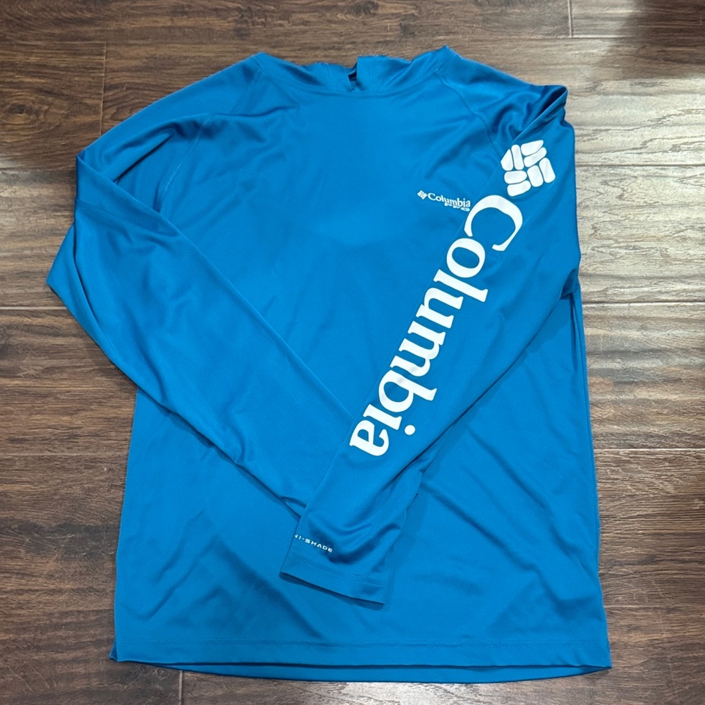 Columbia Men's Vibrant Blue Long Sleeve Tee sz small